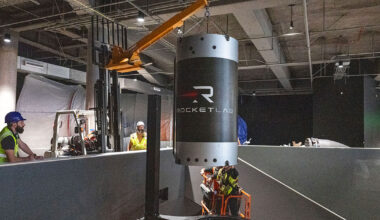 Rocket Lab Electron among first artifacts installed in CA Science Center space gallery