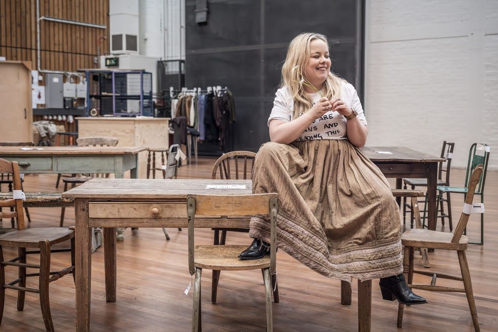 nicola coughlan in rehearsal for the playboy of the western world