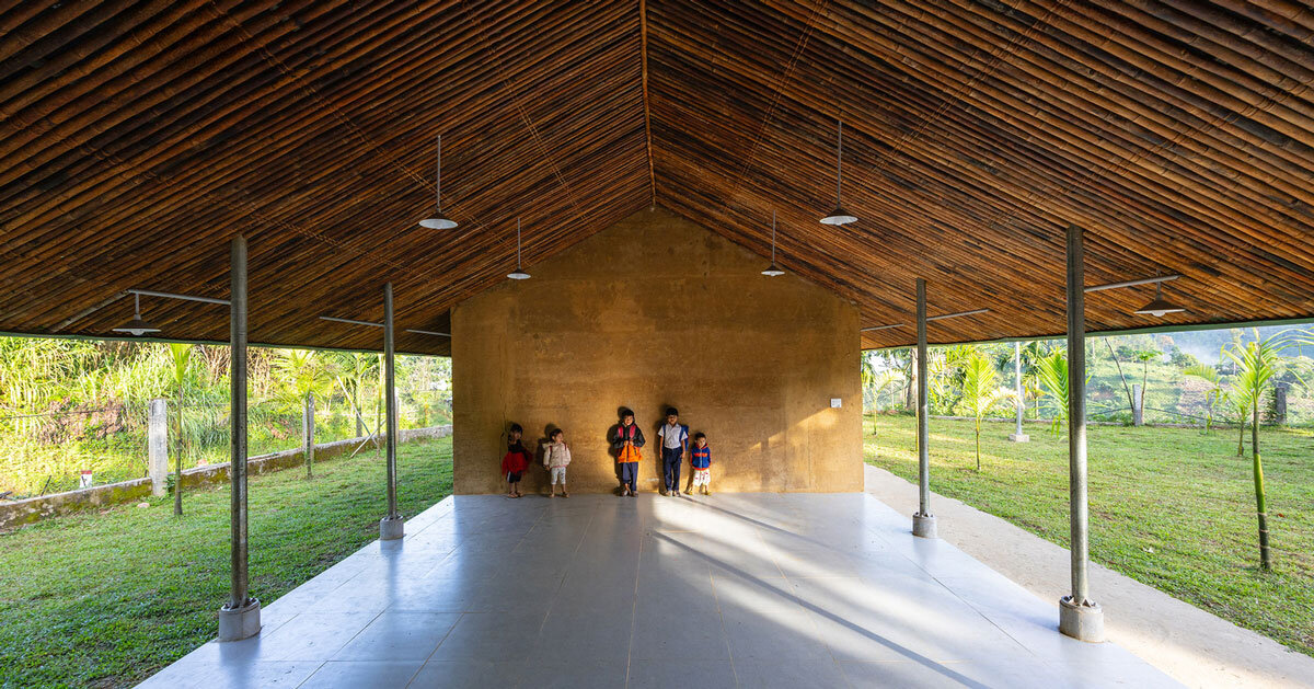 vo trong nghia builds school from rammed earth and bamboo in vietnam