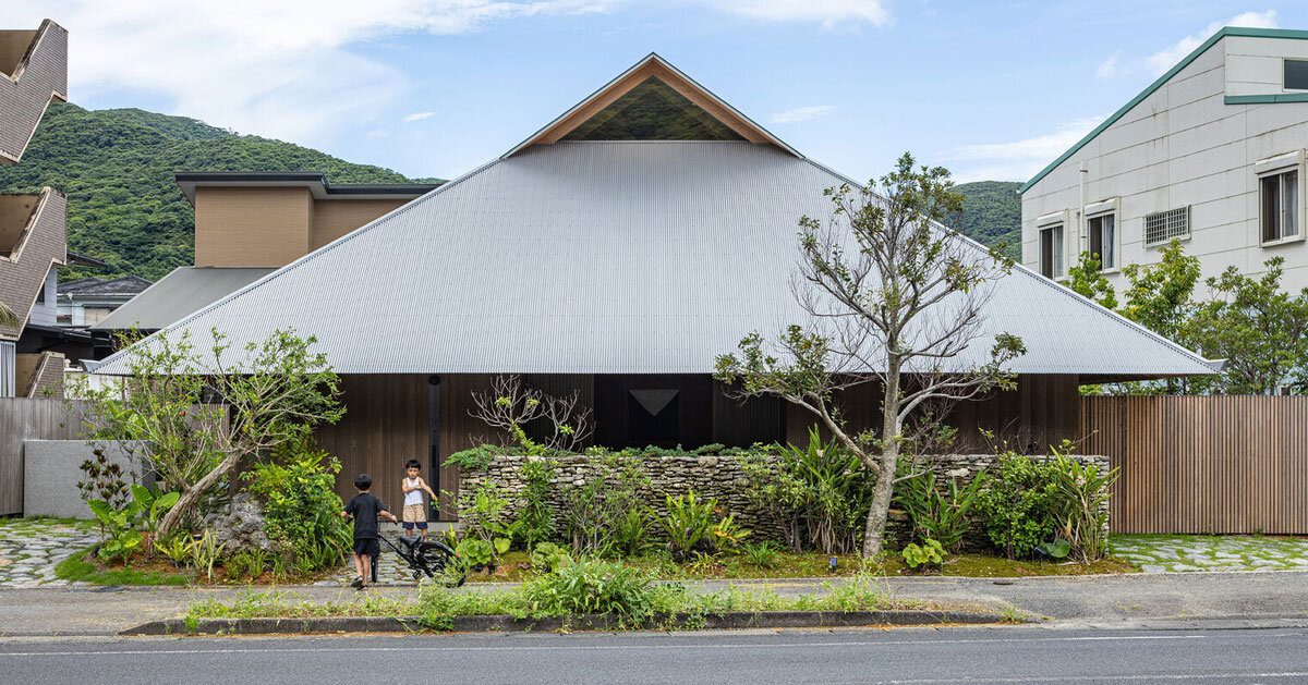 five interconnected timber volumes shape off-grid house on japanese island