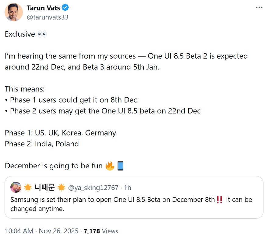 oneui 85 tarun rumor dates