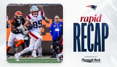 Patriots Win Battle of Attrition in Cincinnati over Bengals, 26-20