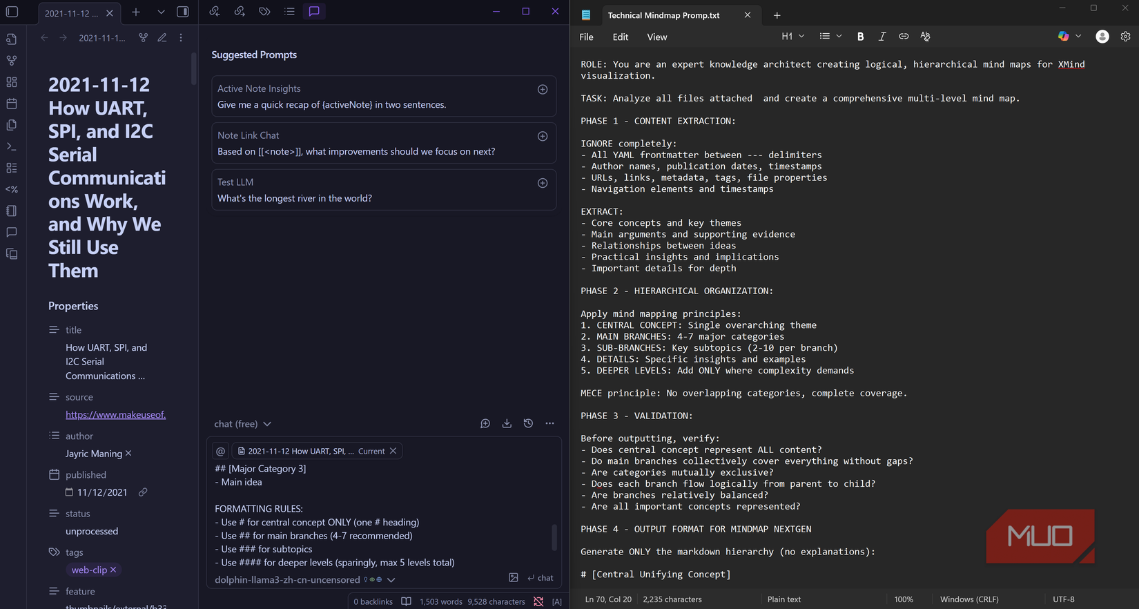 Using fine-tuned prompt for mind map creation