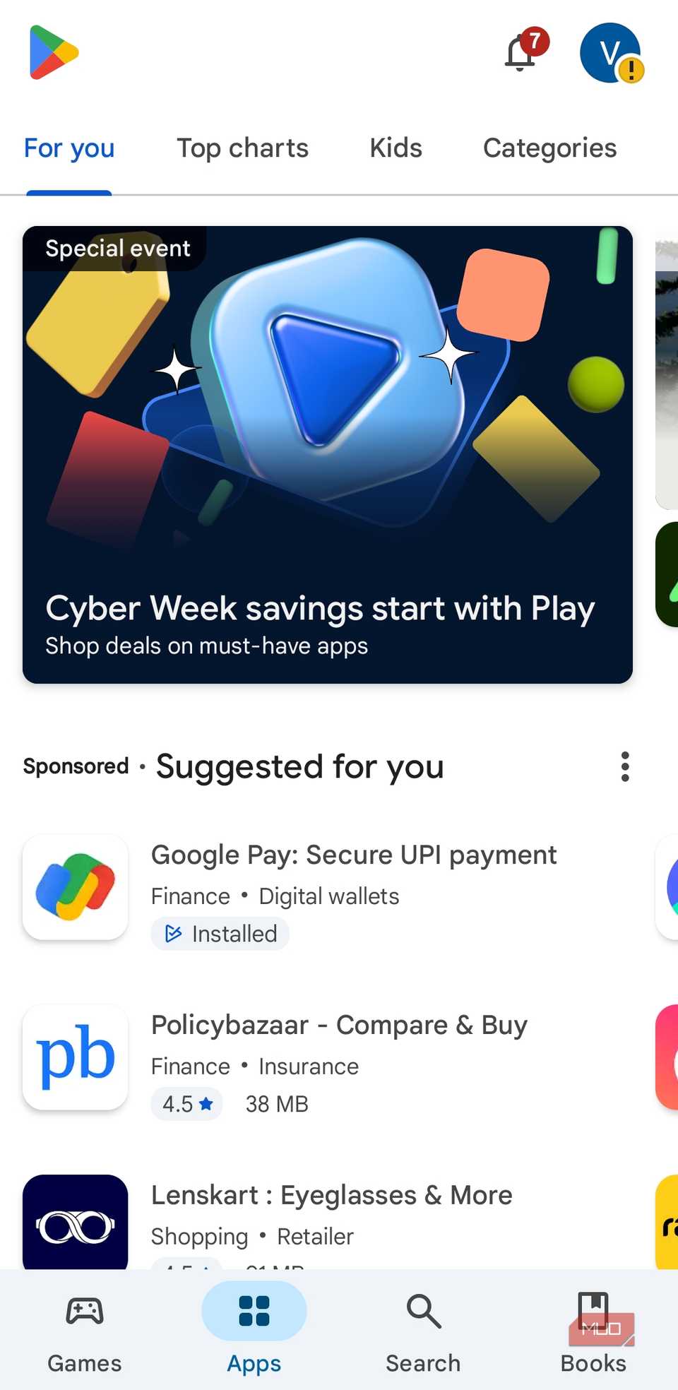 Play Store on Android phone