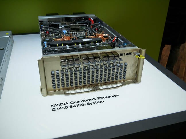 Here's a closer look at Nvidia's 144 Tbps Quantum X Photonics switch which boasts 144 800 Gbps optical InfiniBand ports