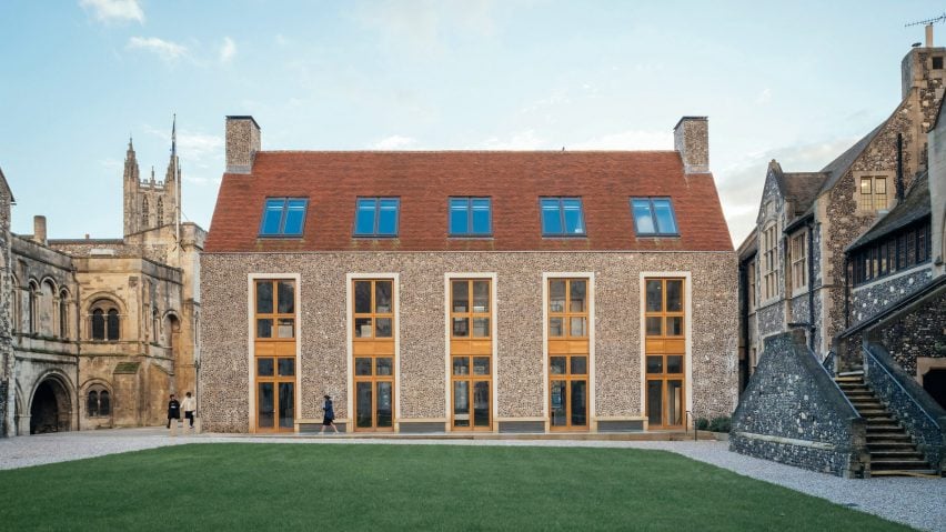 Educational building clad in flint