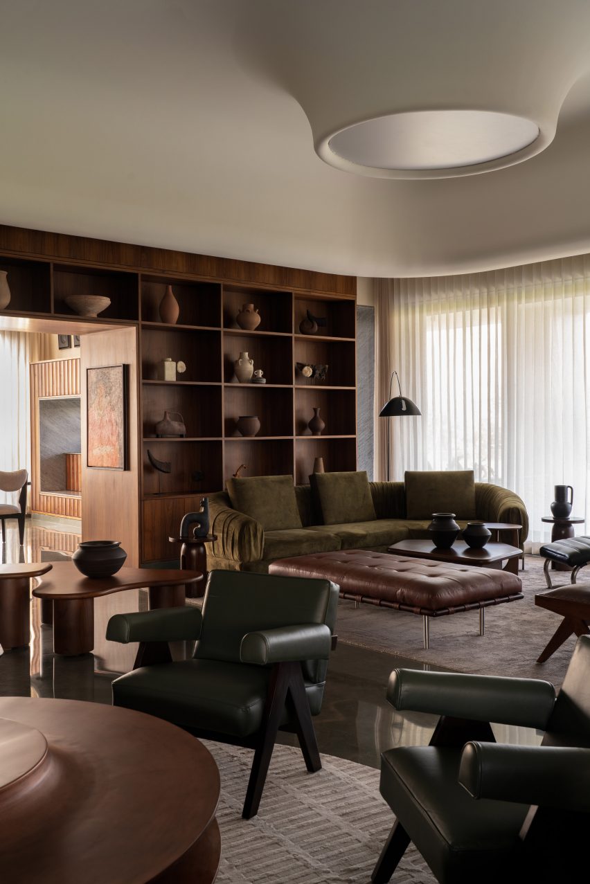 Living space interior at The Sanctum residence