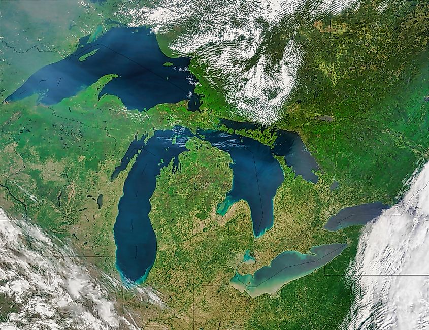 The Great Lakes of America are the most extensive glacial lake system in the world.