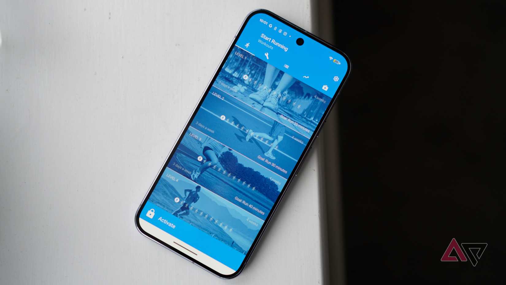 The Start Running app on the Google Pixel 10 Pro XL
