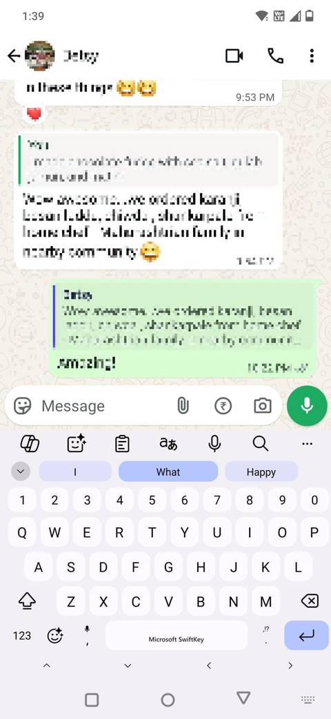 Screenshot showing the Copilot icon in the SwiftKey keyboard