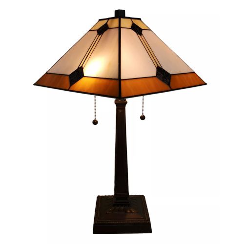 Macy's, Amora Lighting Tiffany Style Mission Table Lamp