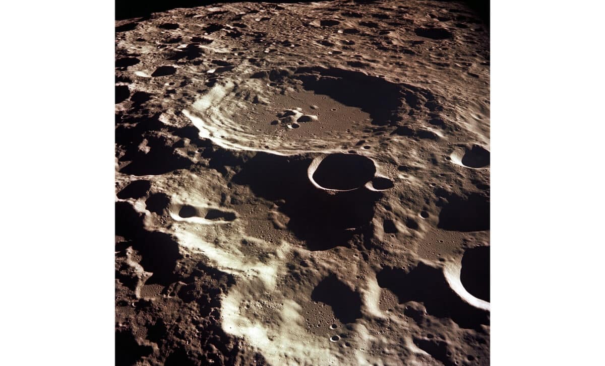 The Crater Daedalus On The Lunar Farside As Seen From The Apollo 11 Spacecraft In Lunar Orbit