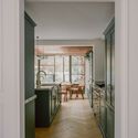 Threshold House  / Studio McW - Interior Photography, Kitchen, Wood, Door, Countertop, Chair