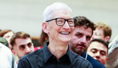 Tim Cook at an Apple store in New York in September.