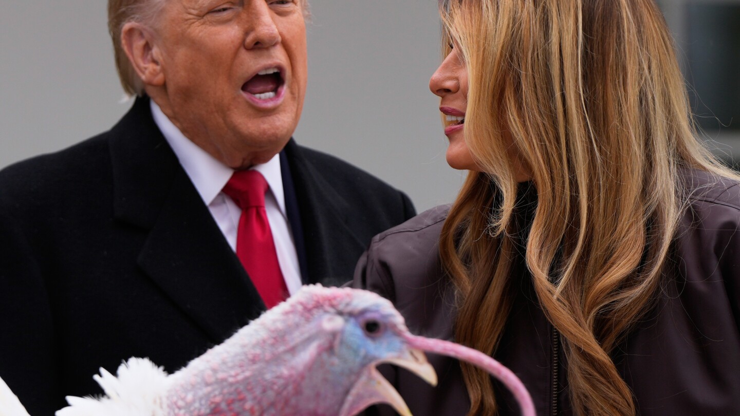 Trump spares turkeys — but not his opponents — at Thanksgiving pardoning ceremony