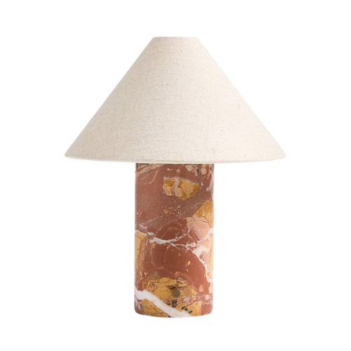 Chez Red Marble Mini Table Lamp