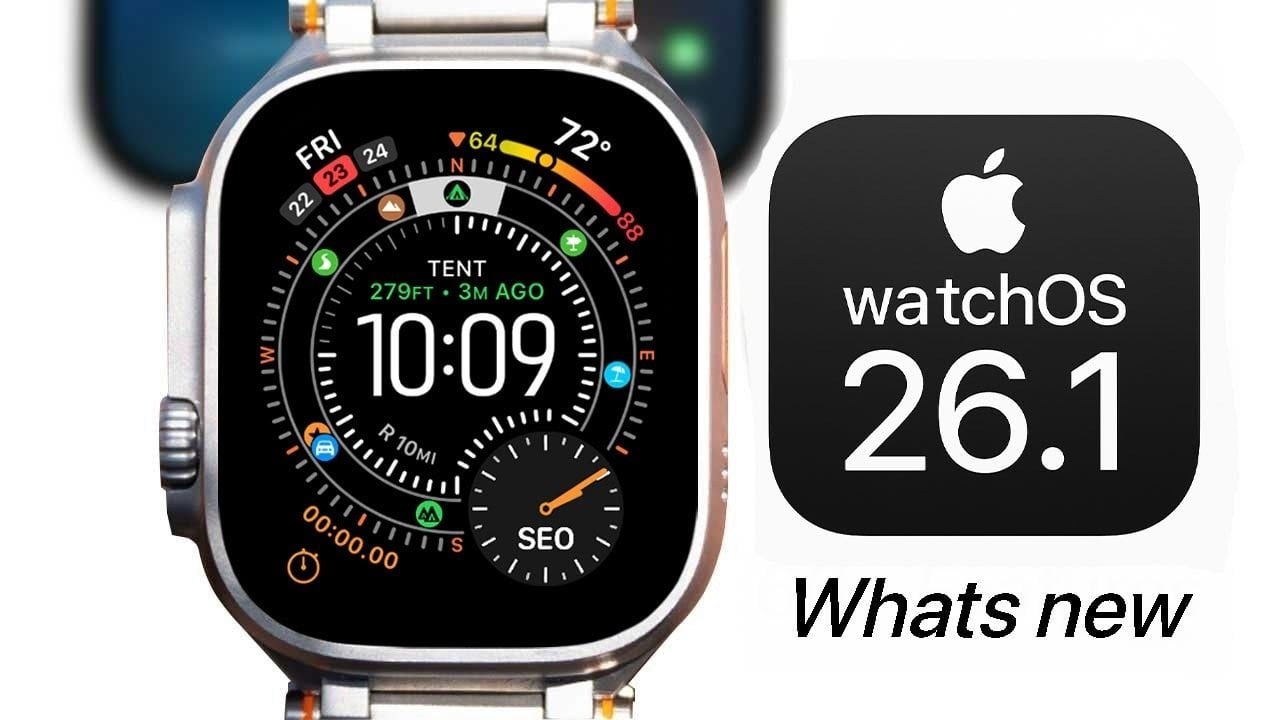 WatchOS 26.1 update showcasing new features and improvements for Apple Watch users