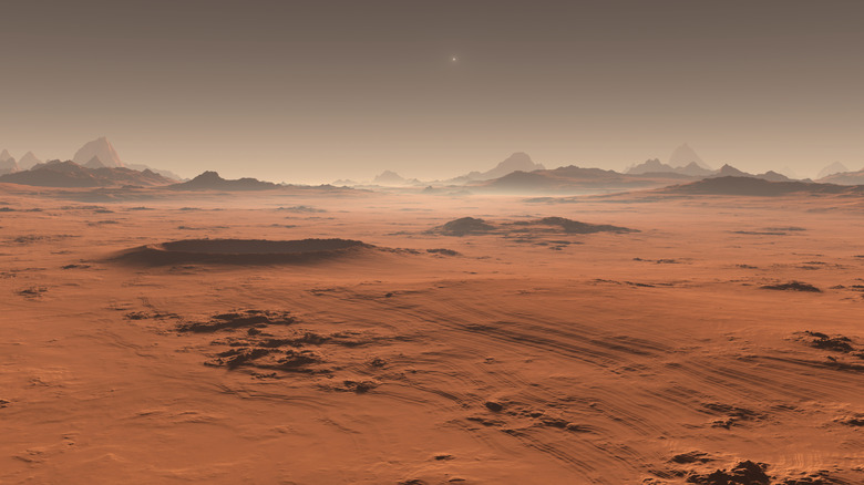 Martian landscape illustration