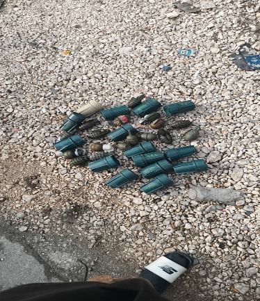 The grenades found near the vehicle (L'Orient Today, November 13, 2025)