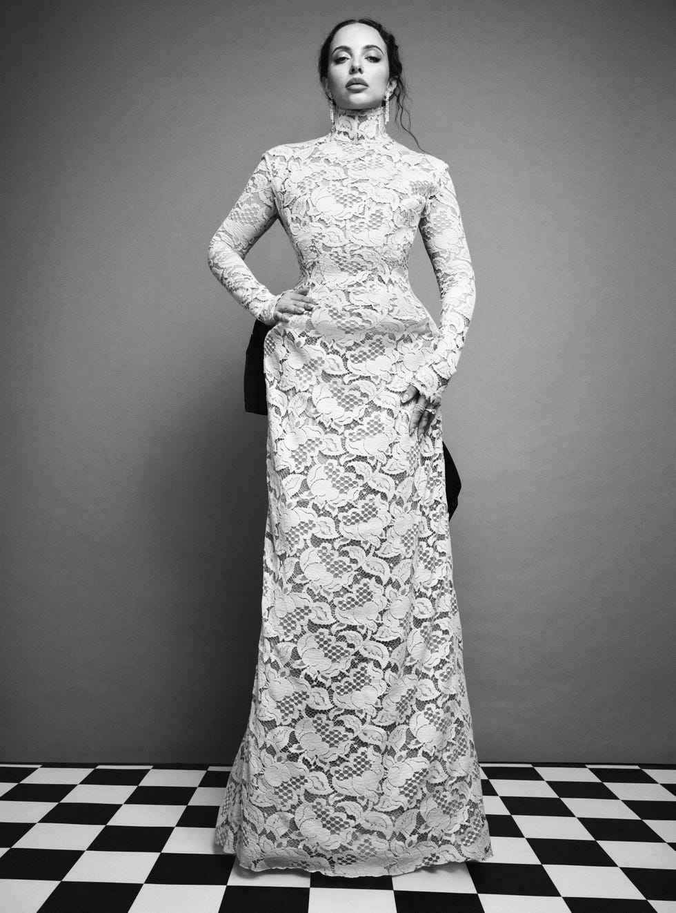 jade thirlwall wears ﻿cotton, polyamide and silk ﻿dress; silk bra; matching ﻿briefs (just seen), ﻿all marc jacobs.