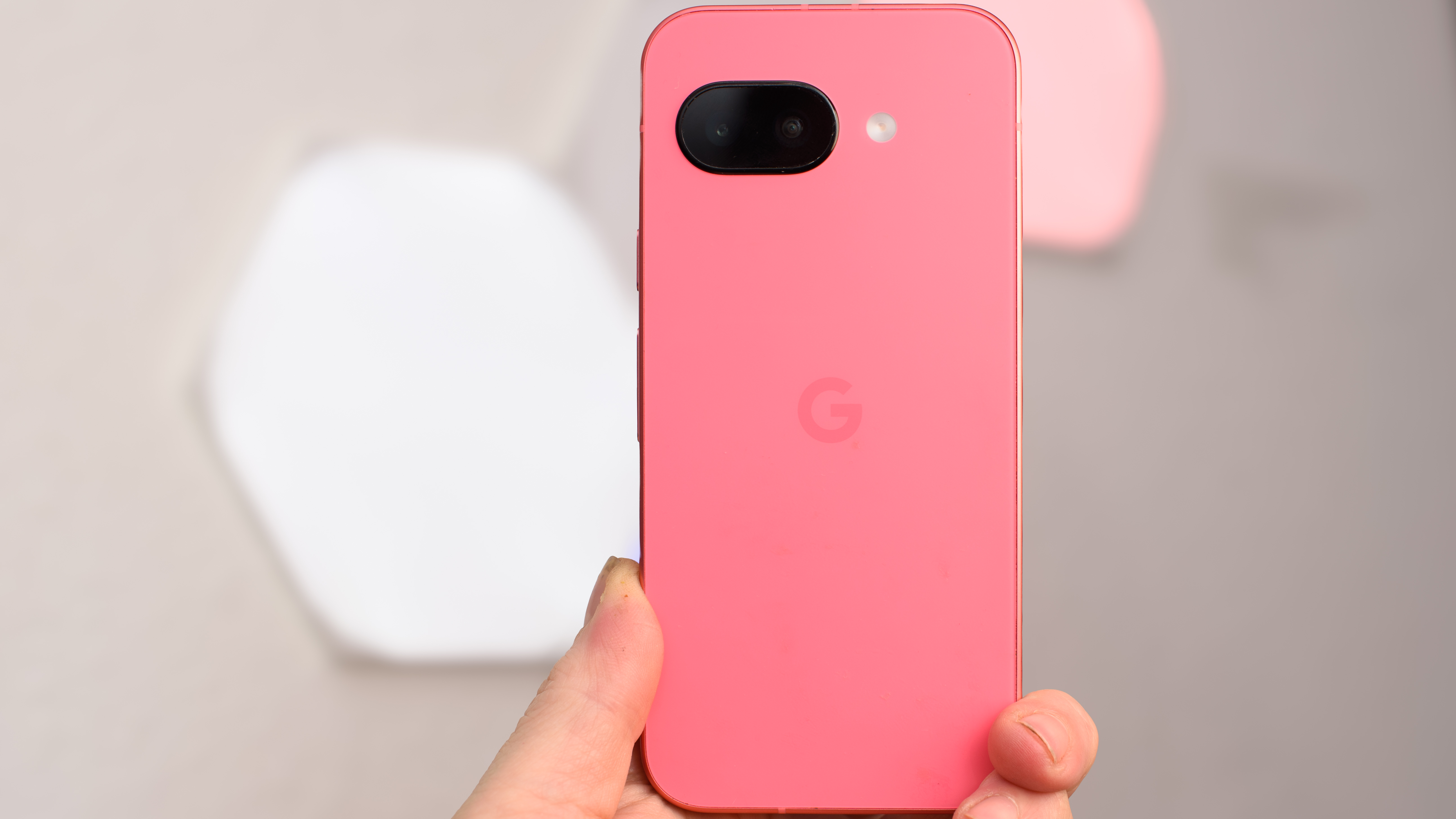 Google Pixel 9a in Peony pink