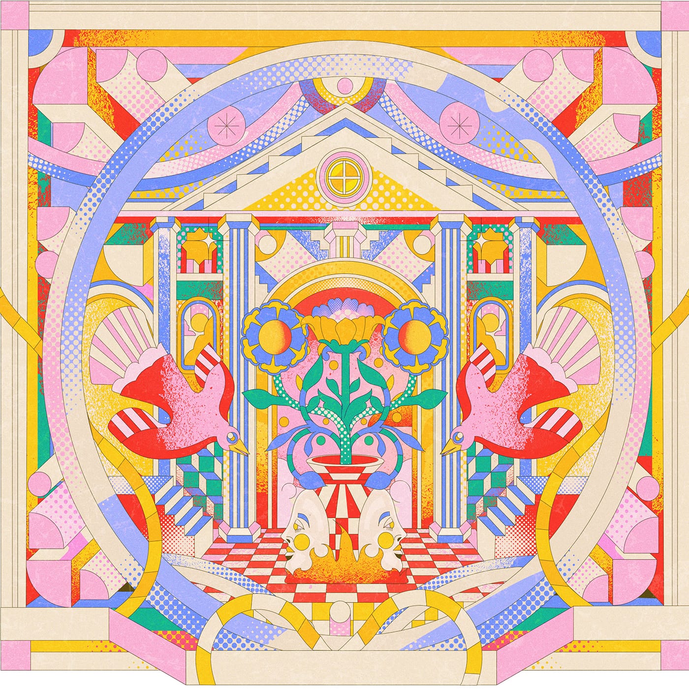 a colorful digital illustration by YoAz