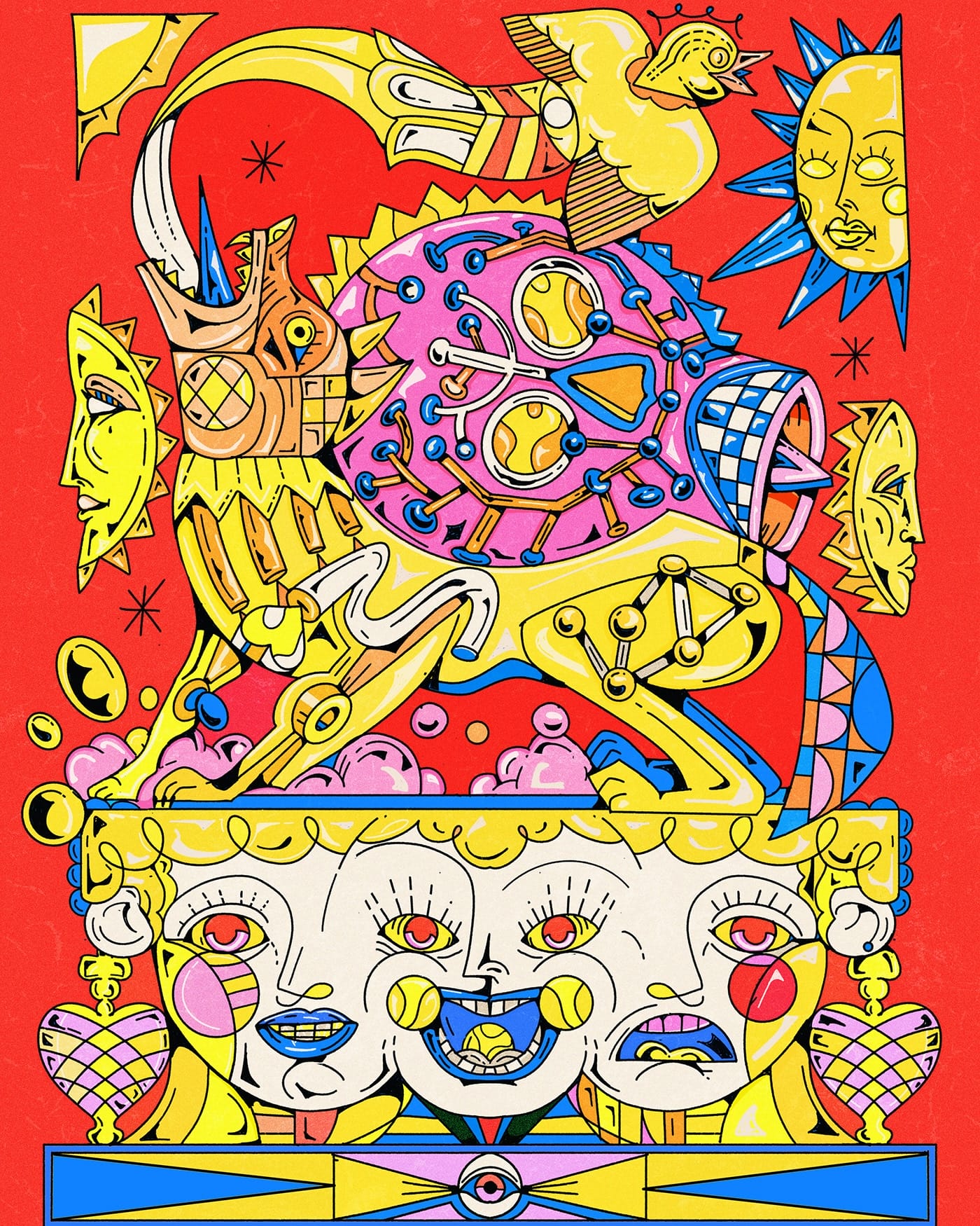 a colorful digital illustration by YoAz