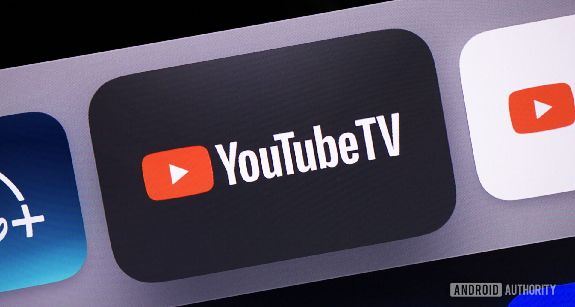 The YouTube TV app logo, as shown on an Apple TV.