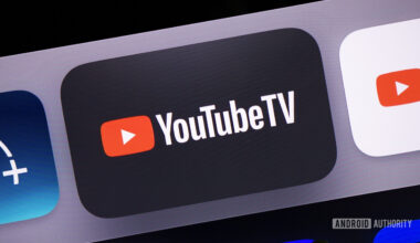 The YouTube TV app logo, as shown on an Apple TV.