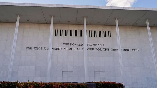 A new sign reads 'The Donald Trump And The John F Kennedy Center for the Performing Arts' 