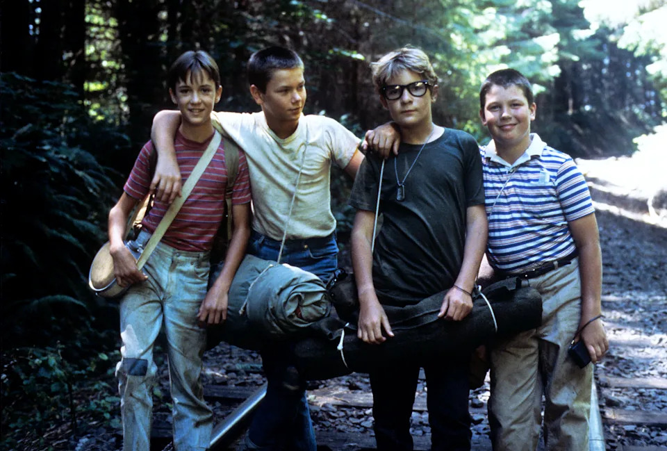 From left, Wil Wheaton, River Phoenix, Corey Feldman and Jerry O'Connell.
