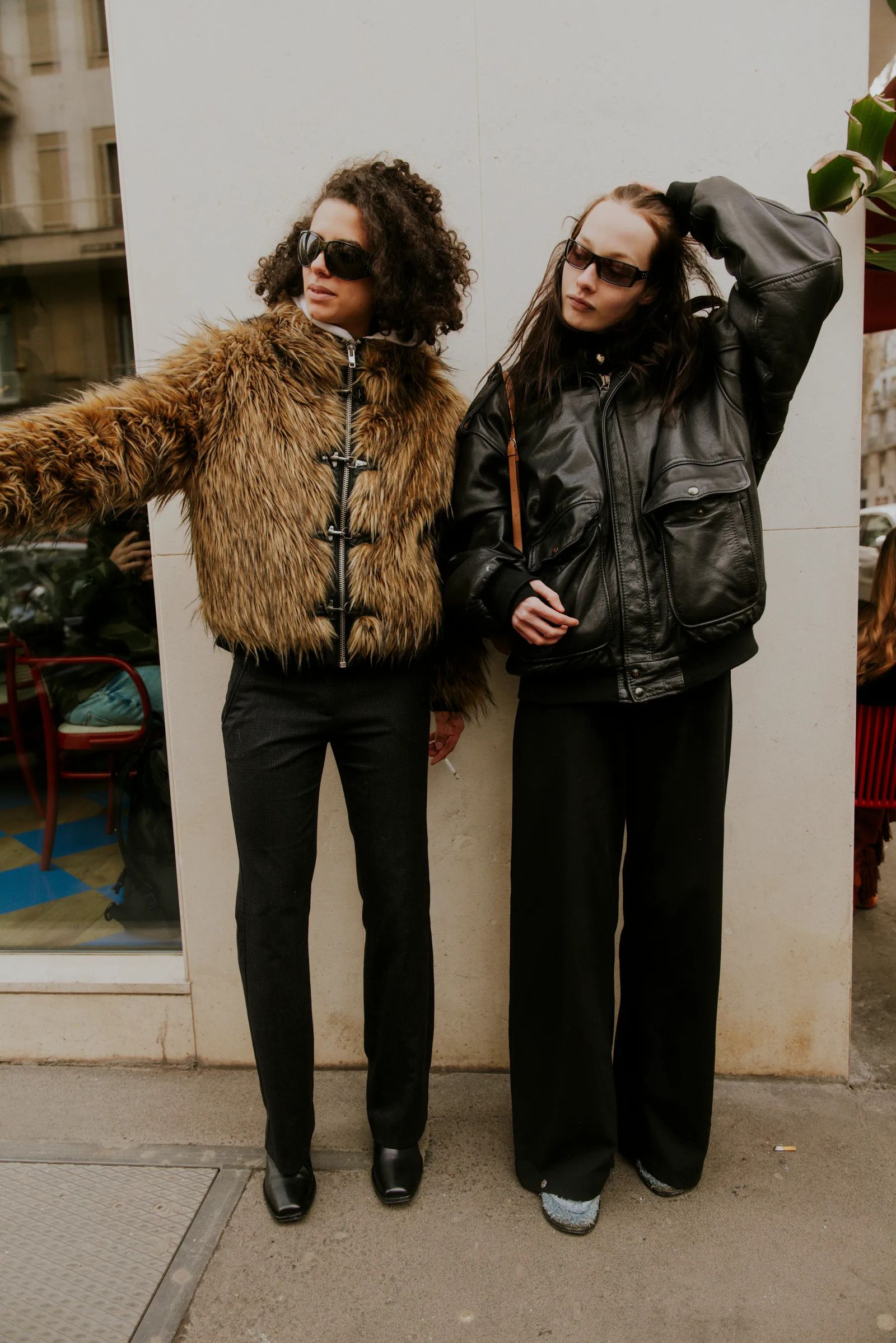 Image may contain Clothing Coat Jacket Pants Adult and Person