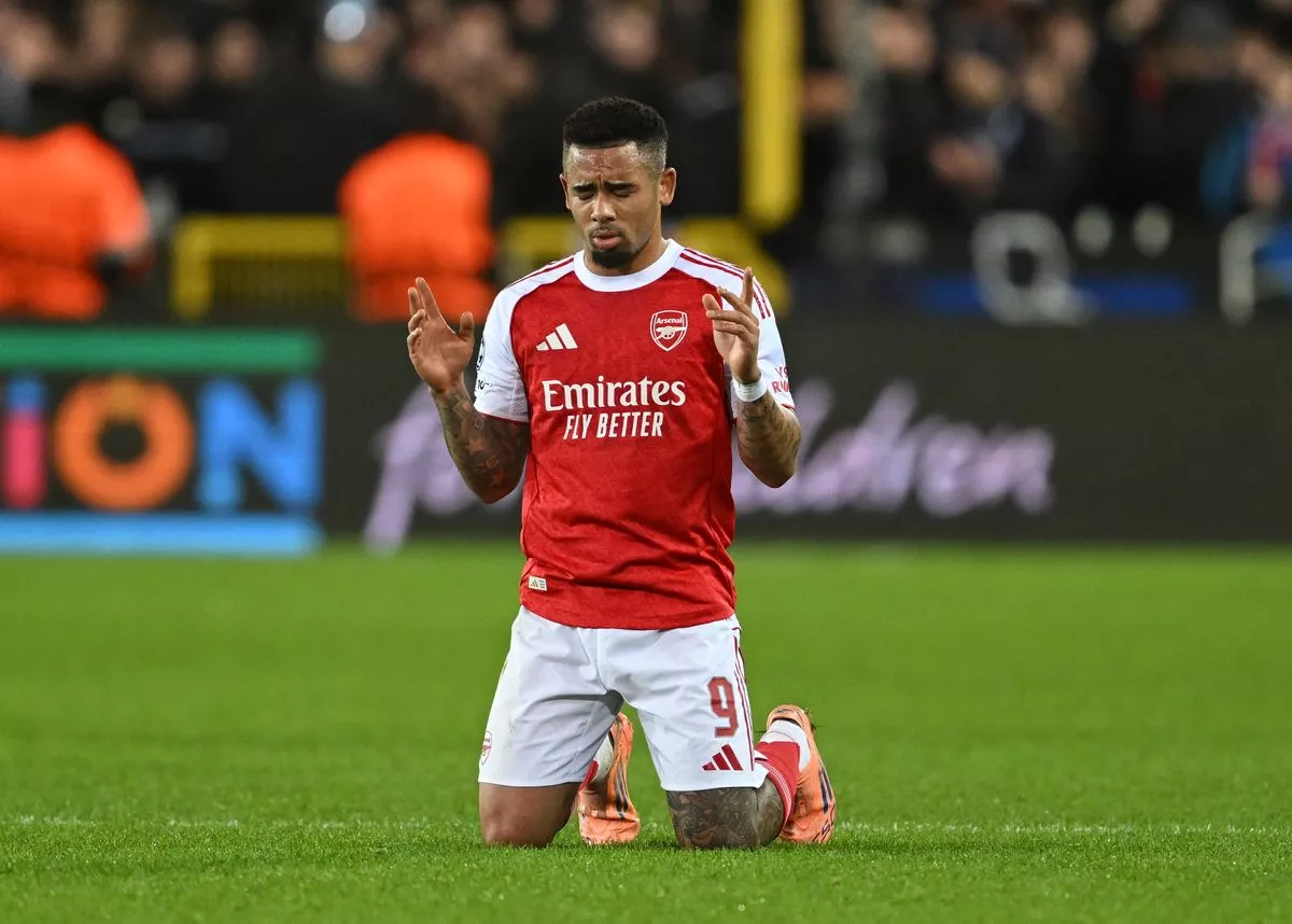 BRUGES, BELGIUM - DECEMBER 10: Gabriel Jesus of Arsenal after the UEFA Champions League 2025/26 League Phase MD6 match between Club Brugge KV and Arsenal FC at Jan Breydelstadion on December 10, 2025 in Bruges, Belgium. (Photo by David Price/Arsenal FC via Getty Images)