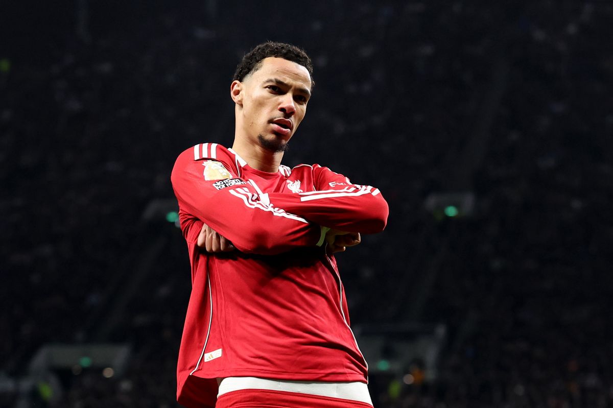 Hugo Ekitike of Liverpool celebrates