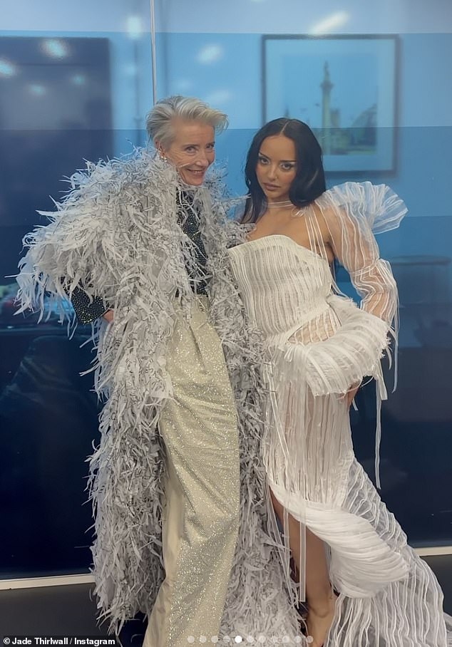 Taking to Instagram on Tuesday, Jade shared a series of snaps from her time on the Graham Norton Show, including several sweet backstage photos with Emma