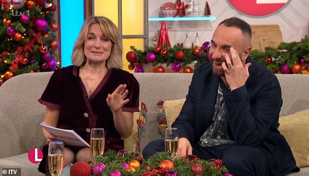 The 66-year-old returned to our screens alongside Lucie Cave, 53, and Mark Heyes, 48, to chat about the upcoming festive telly highlights