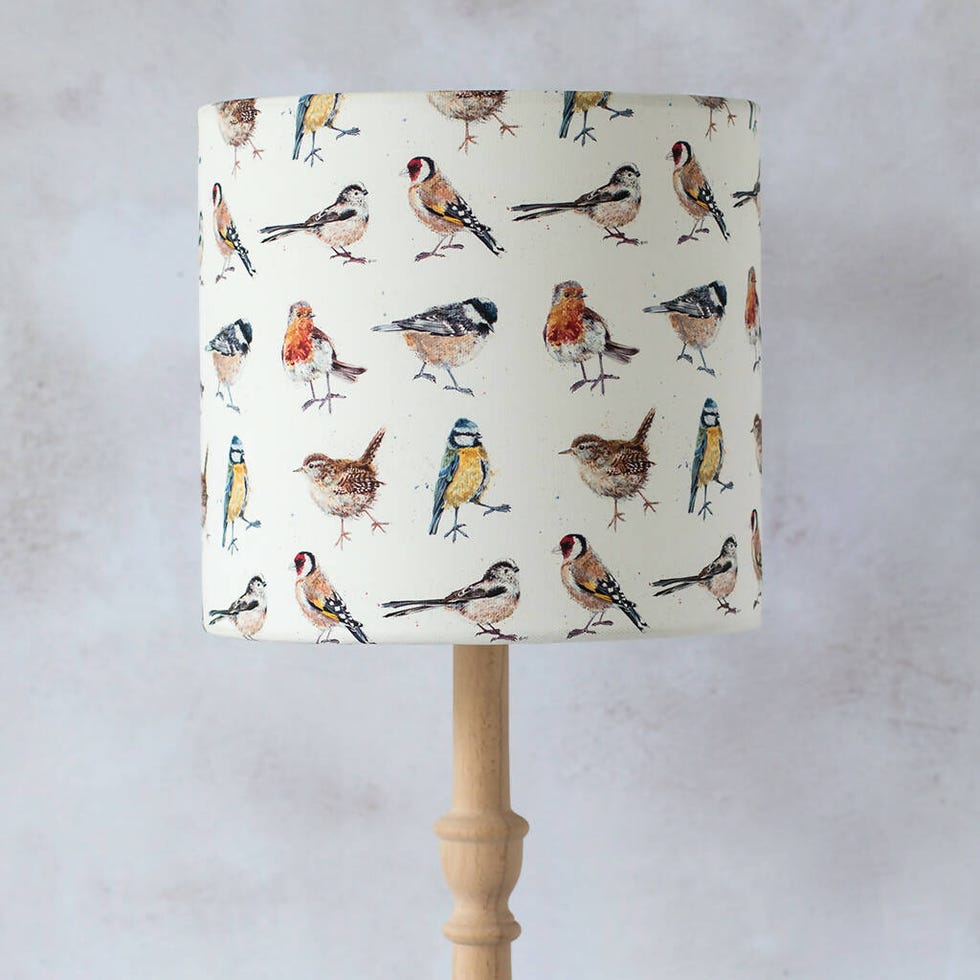 Garden Birds Canvas Lampshade