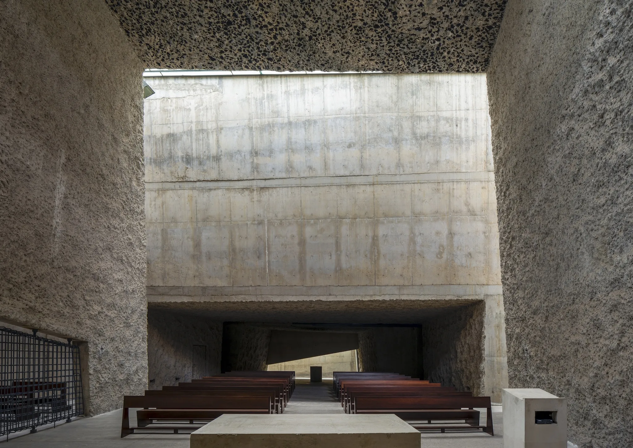 The Holy Redeemer Church and Community Centre of Las Chumberas by Fernando Menis in La Laguna, Tenerife
