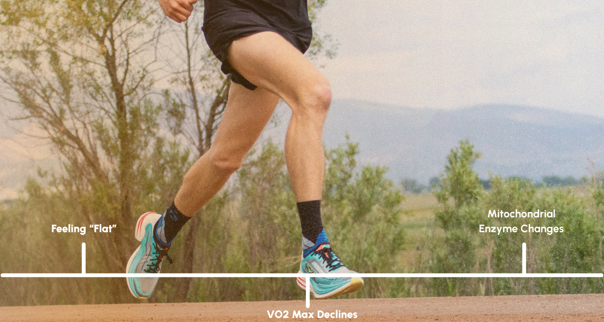 a timeline with a pair of legs running