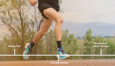 a timeline with a pair of legs running