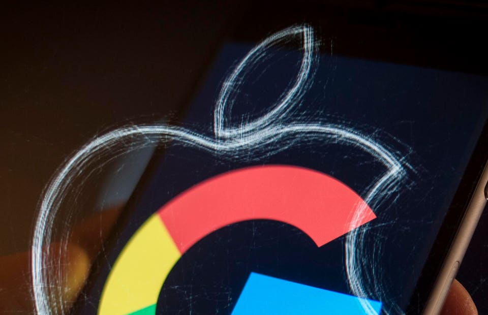 Apple and Google logos