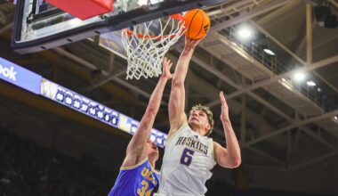 Zoom Diallo celebrates a made shot vs. UCLA