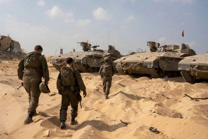 IDF soldiers in Gaza's Rafah, last month.