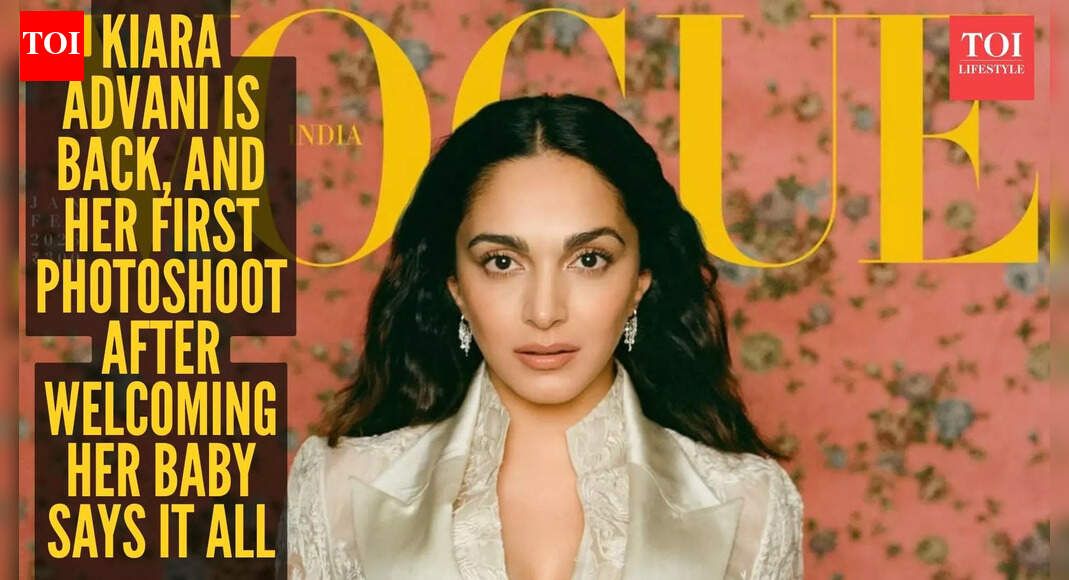Kiara Advani’s first post-baby photoshoot is here, and her Vogue look is pure old-world magic