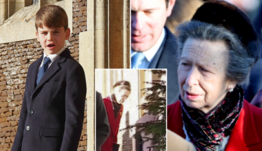 Princess Anne spotted having conversation with Prince Louis after church