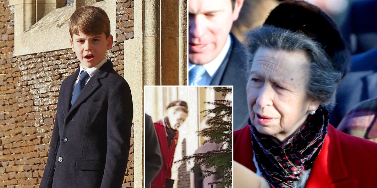 Princess Anne spotted having conversation with Prince Louis after church