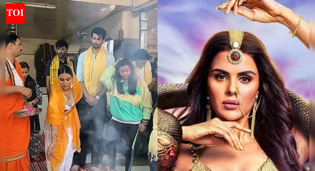 'Naagin 7': Priyanka Chahar Choudhary, Ekta Kapoor, and cast pay a visit to the temple, seeking blessings for the show's successful run |