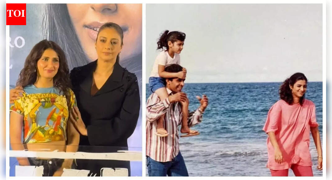 Tabu REUNITES with 'Chachi 420' co-star Fatima Sana Shaikh; reminds paparazzi 'Ye meri beti bani thi' |