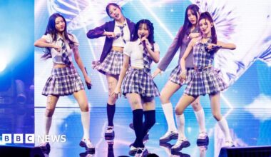 Haerin, Minji, Danielle Marsh, Hyein and Hanni Pham of NewJeans at Billboard Women In Music 2024 held at YouTube Theater on March 6, 2024 in Inglewood, California