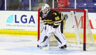 Slukynsky and Whitelaw Earn NCHC Weekly Awards